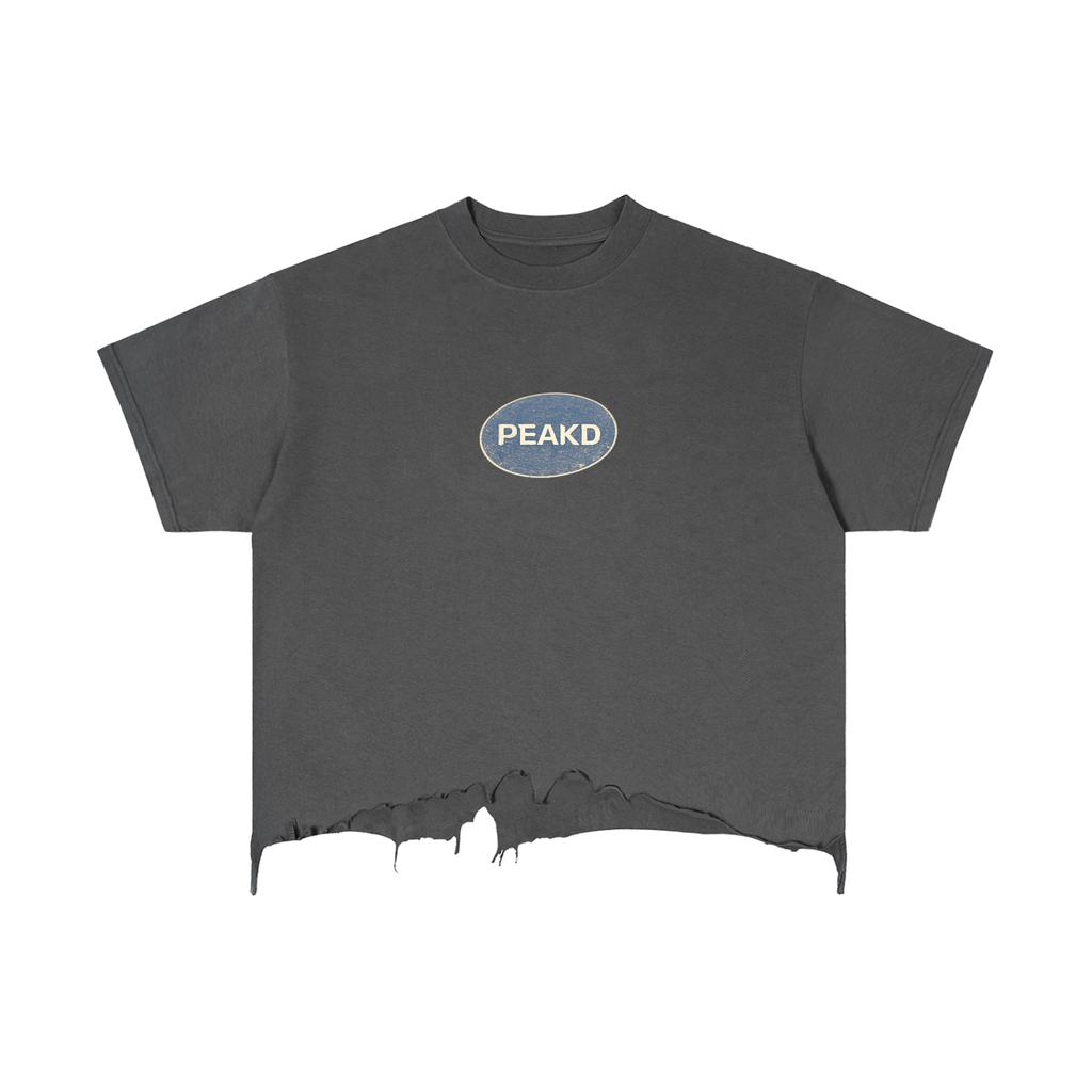 Vintage PEADK Distressed Cropped Tee